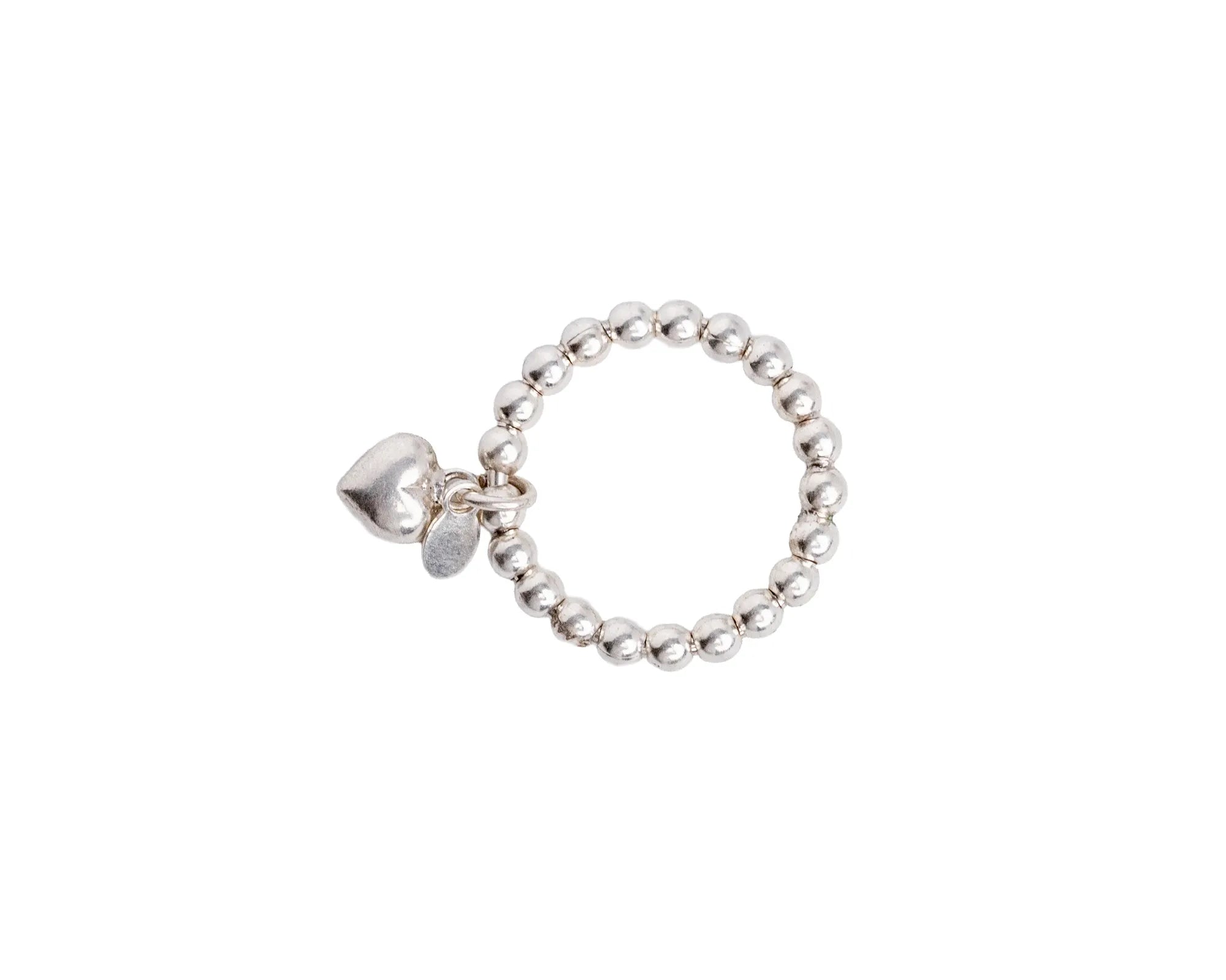 Keepsakes Heart Charm Beaded Ring