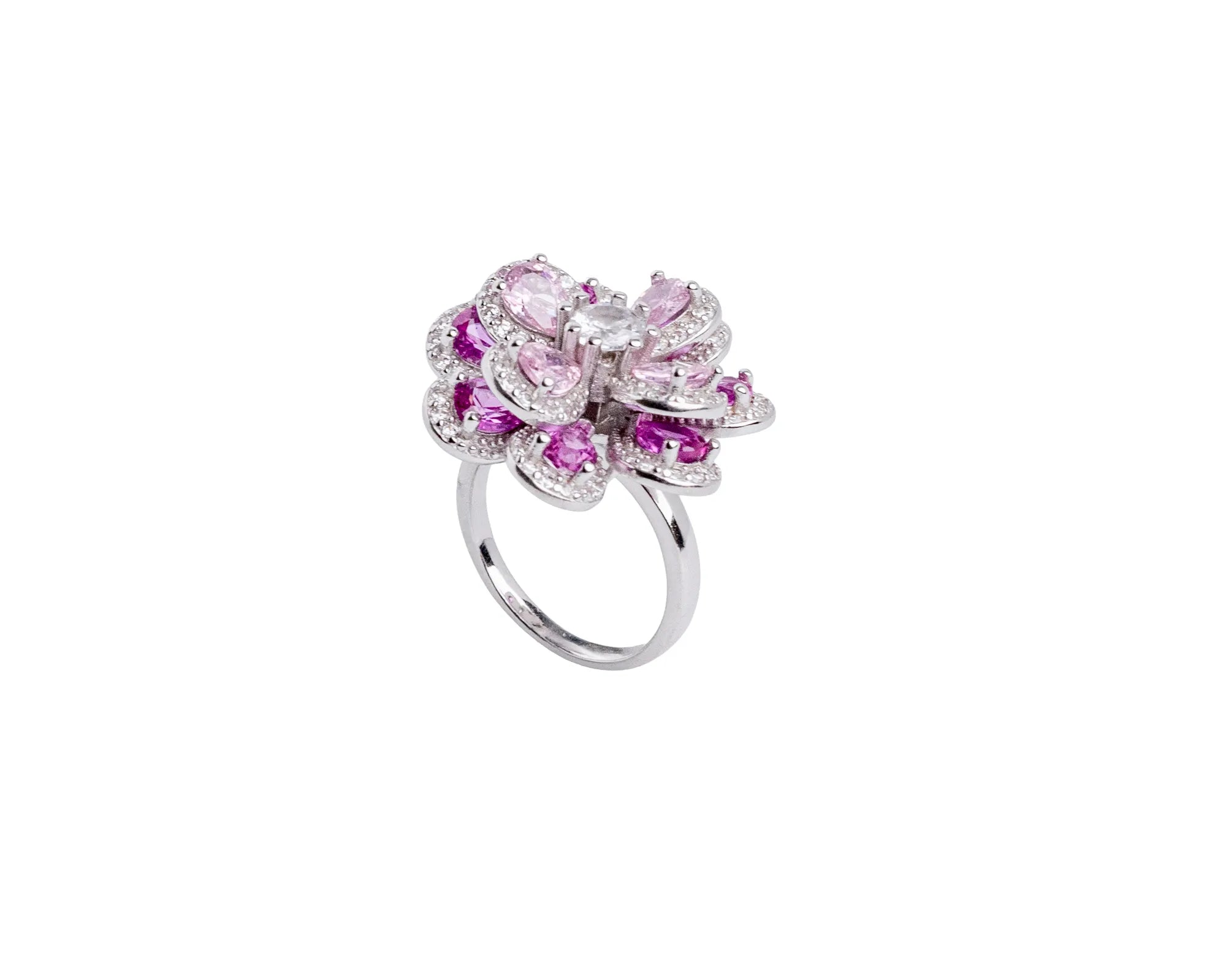 Roop Pink Blossom Statement Ring