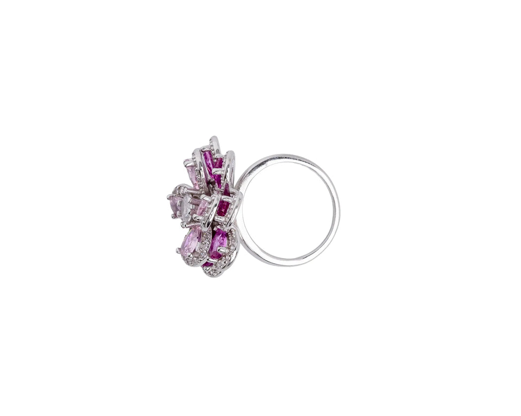 Roop Pink Blossom Statement Ring