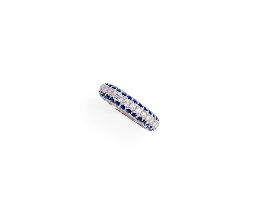 Keepsakes Sapphire Halo Eternity Ring