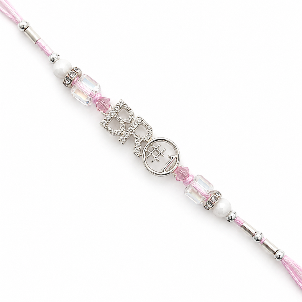 Bro #1 Silver Bracelet Rakhi