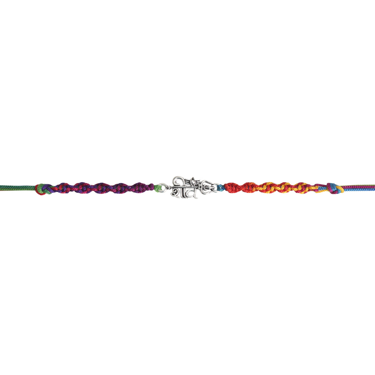 Silver Shiv Motif Rakhi
