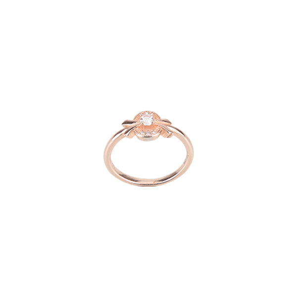 Rose Gold Single Diamond Ring