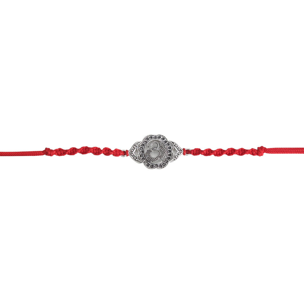 Om Motif Laal Dhaaga Rakhi