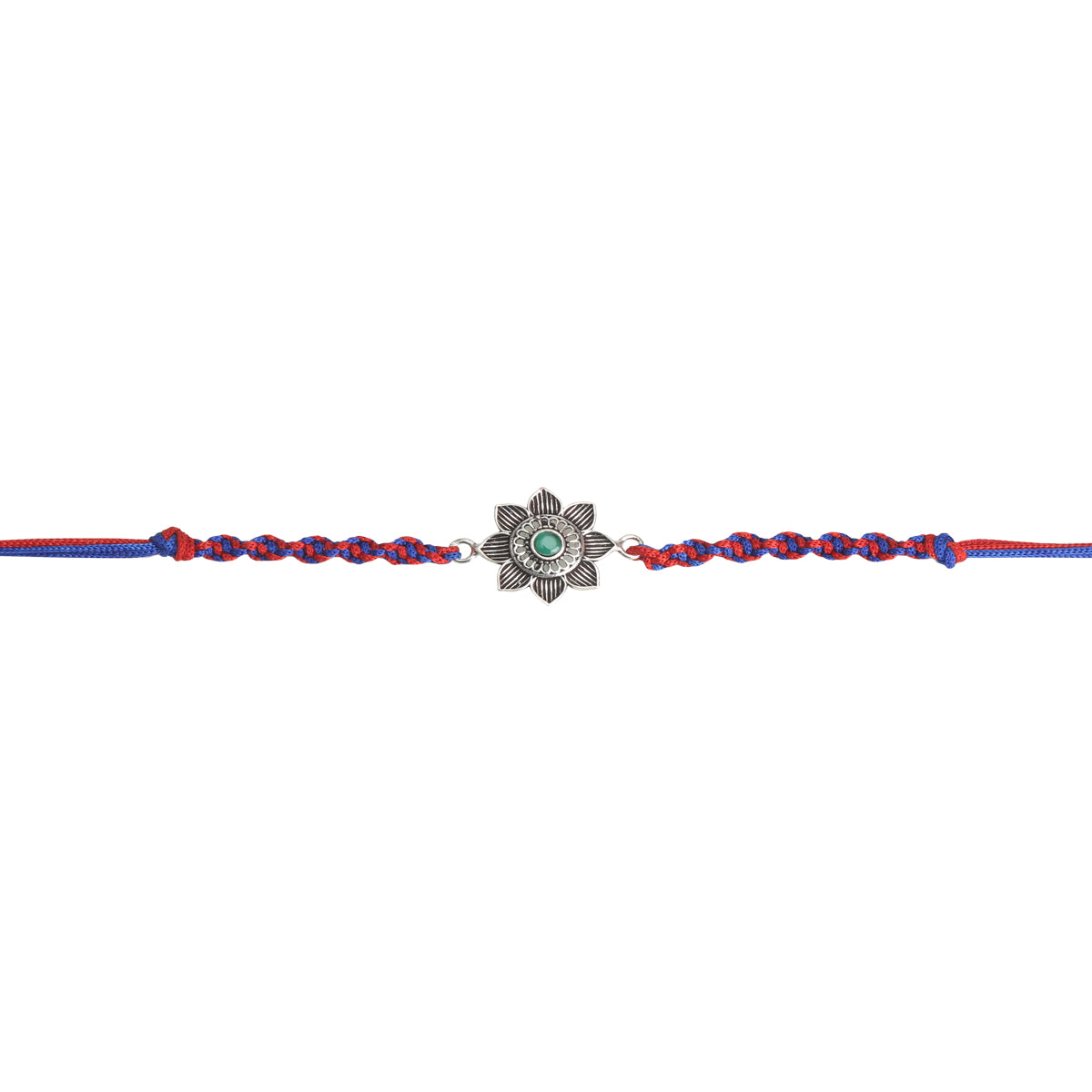 Dual Dhaaga Silver Traditional Rakhi