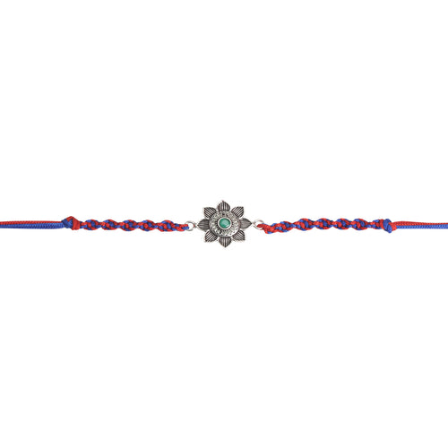 Dual Dhaaga Silver Traditional Rakhi