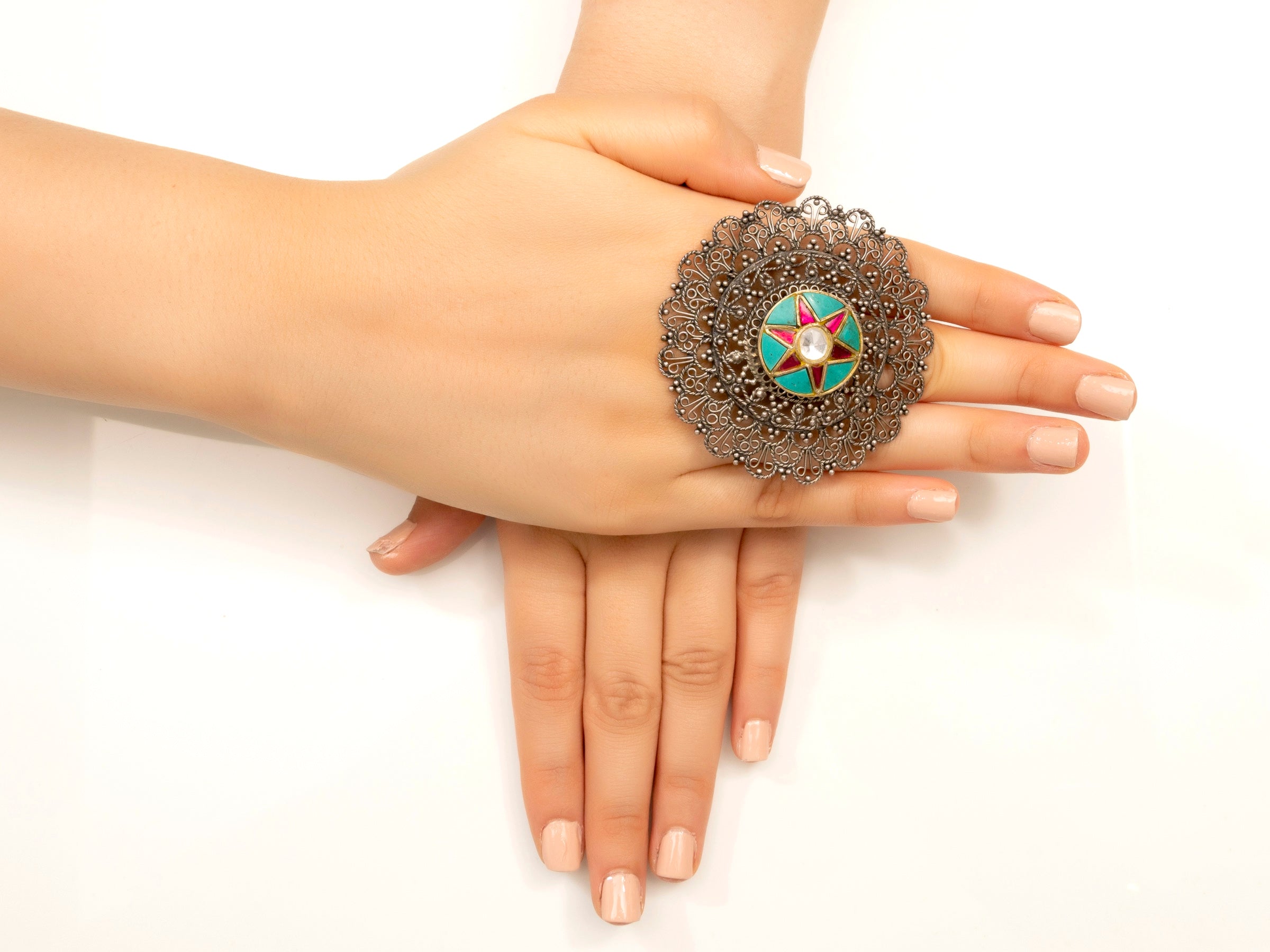 The Turquoise floral Ring