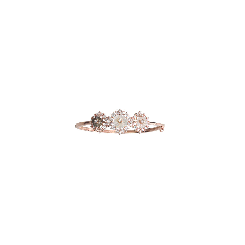 Floral MOP Rose Gold Kada