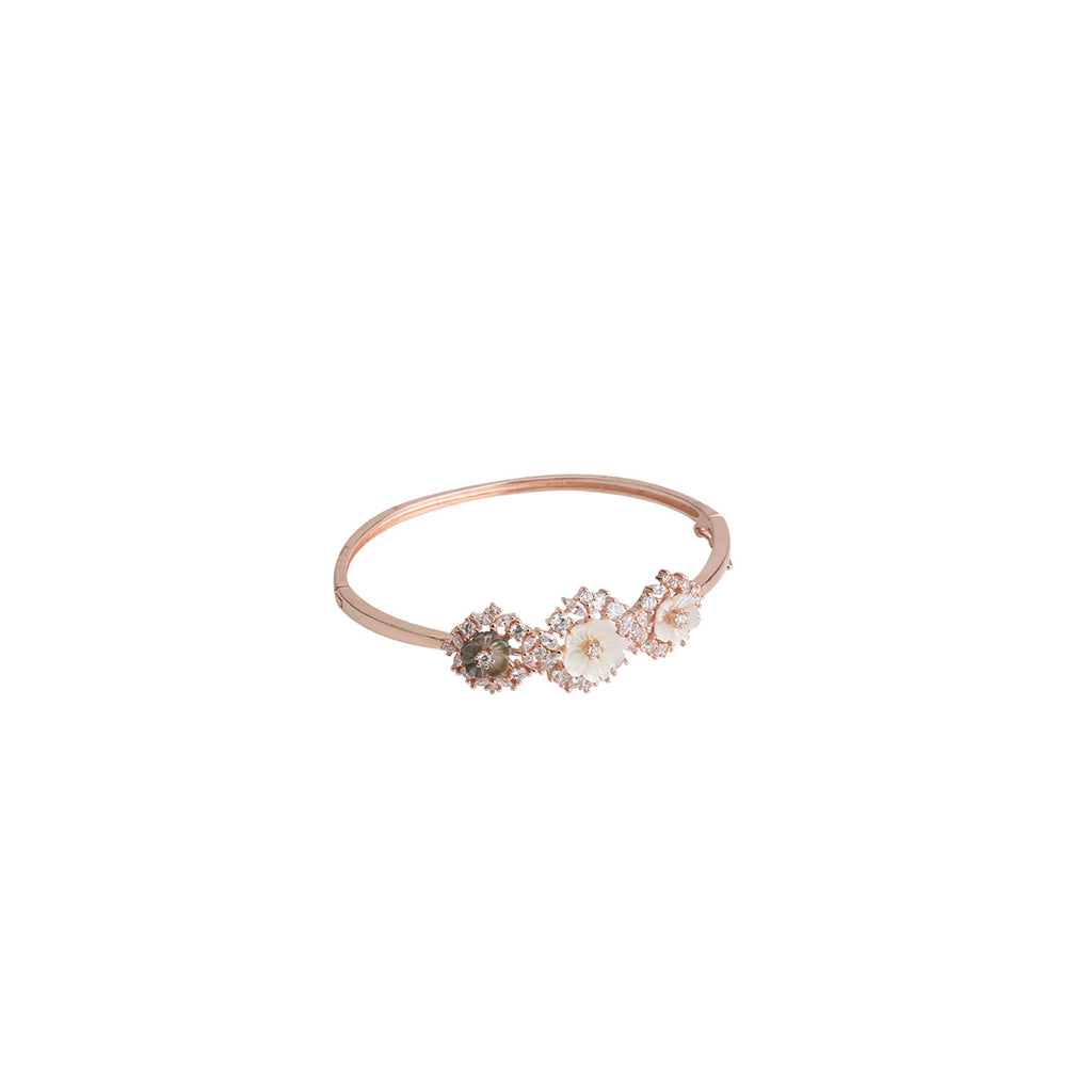 Floral MOP Rose Gold Kada