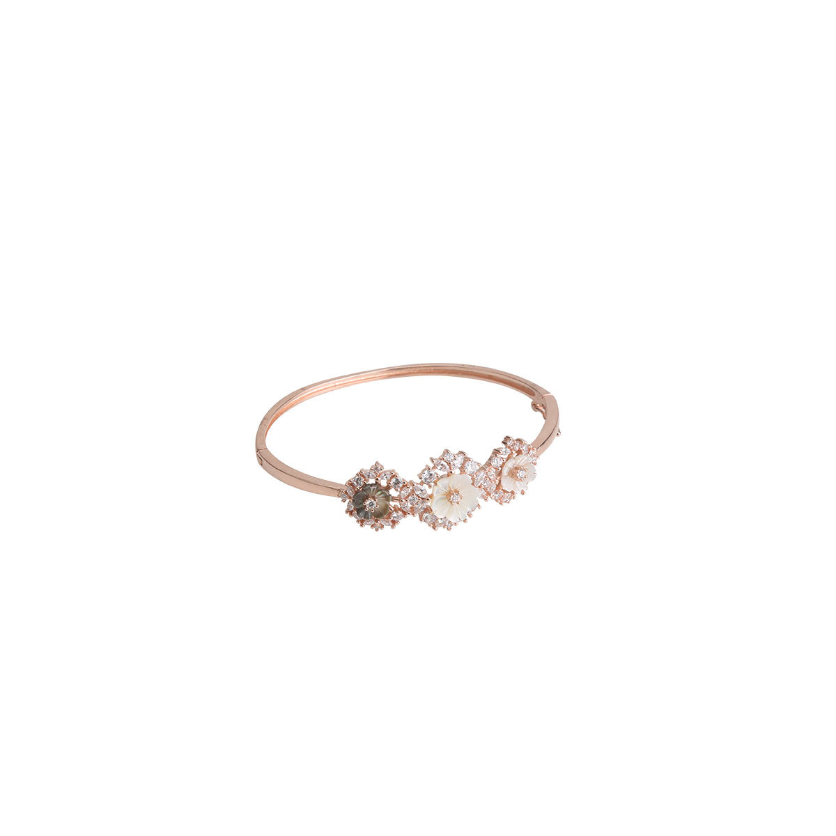 Floral MOP Rose Gold Kada