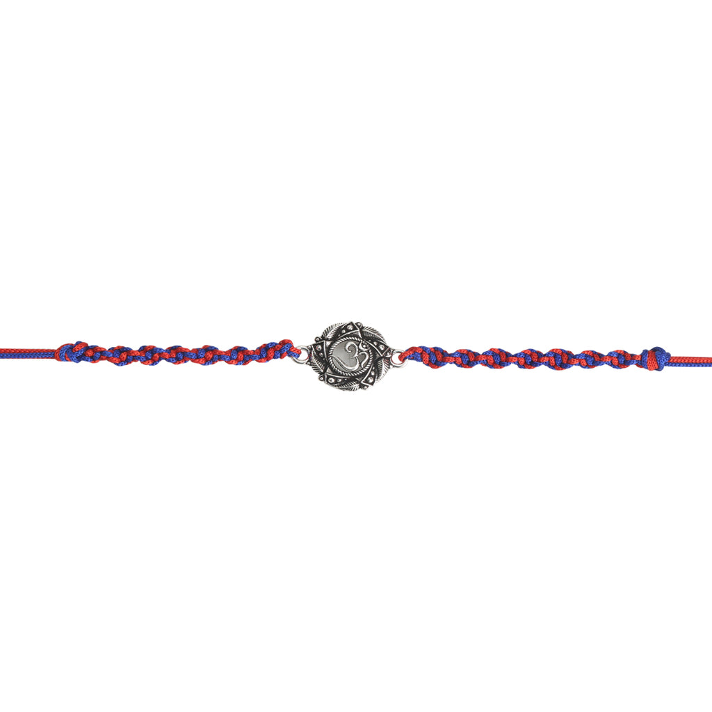 Dual Color Spiral Dhaaga OM Rakhi