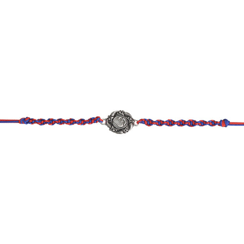 Dual Color Spiral Dhaaga OM Rakhi