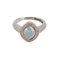 Sea Turquoise Dual Tone Silver Ring