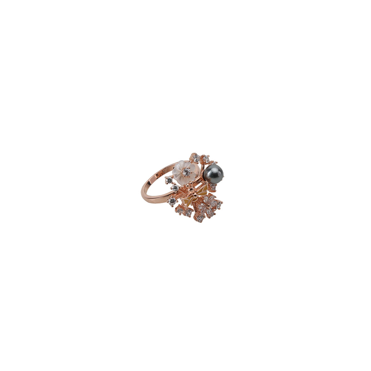 Mother Of Pearl Floral Ring