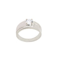 Solitaire Men's Silver Ring