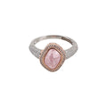Cryzal Dual Tone Silver Ring