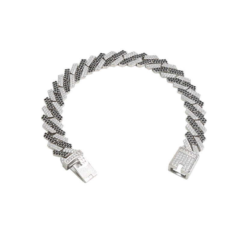 Black Diamond Men's Cuban Bracelet