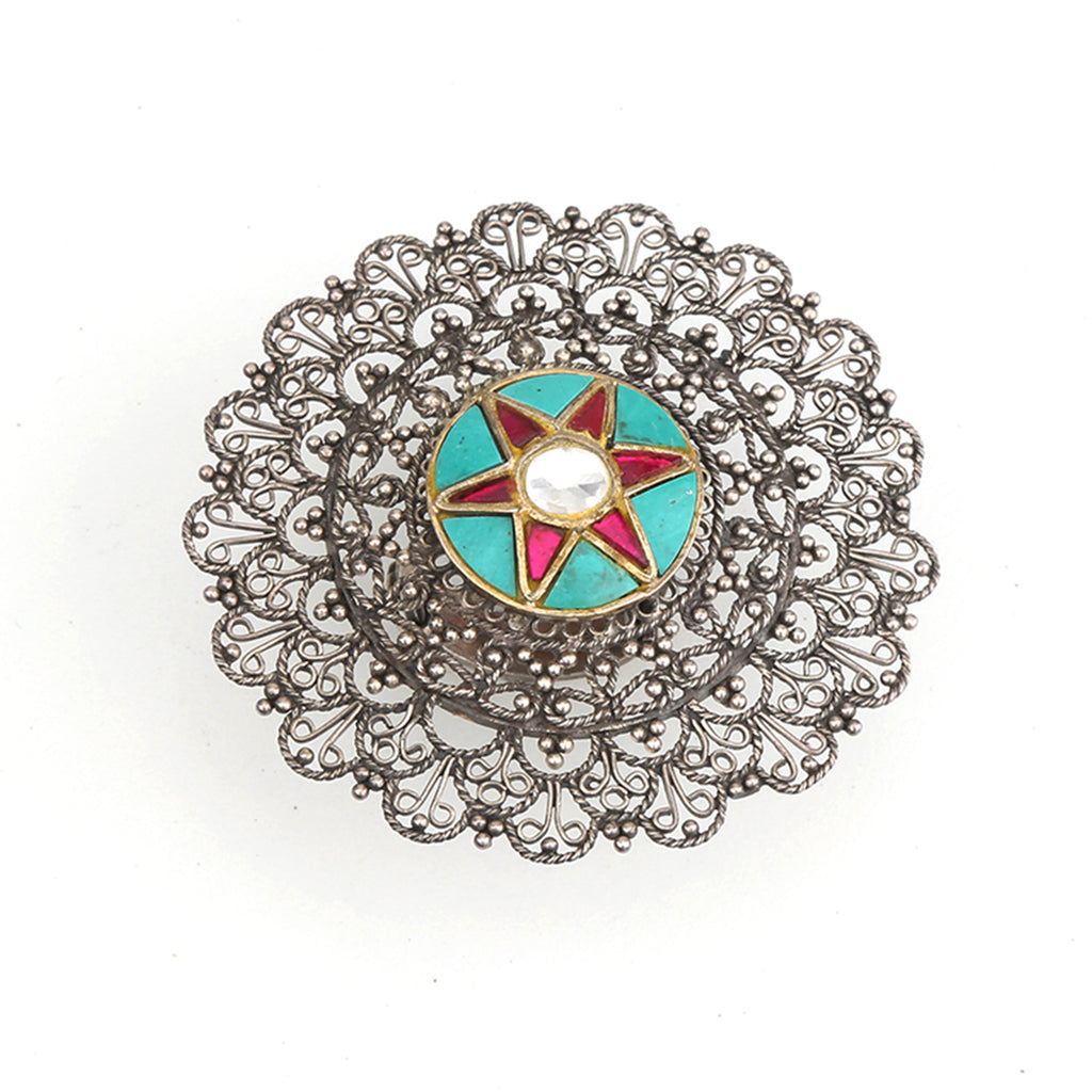The Turquoise floral Ring