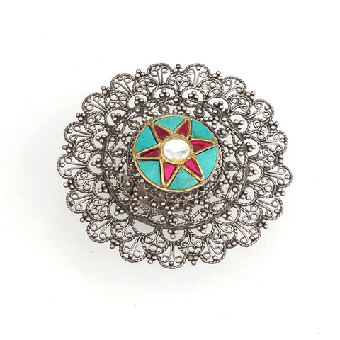 The Turquoise floral Ring