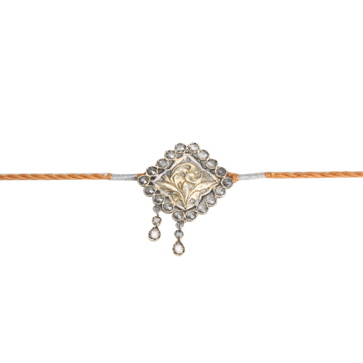 Silver Motif Haldi Dhaaga Rakhi