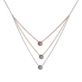 Three tone Evil's Eye Necklace