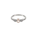 Dual Tone Angel Wings Ring