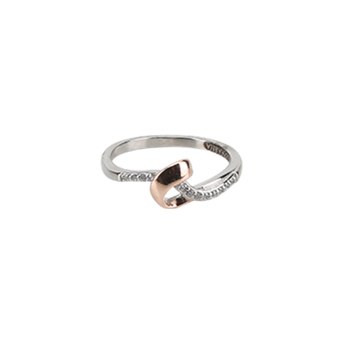 Dual Tone CZ Ring
