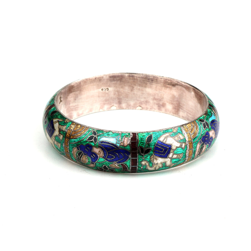 Green Enamel Bangle