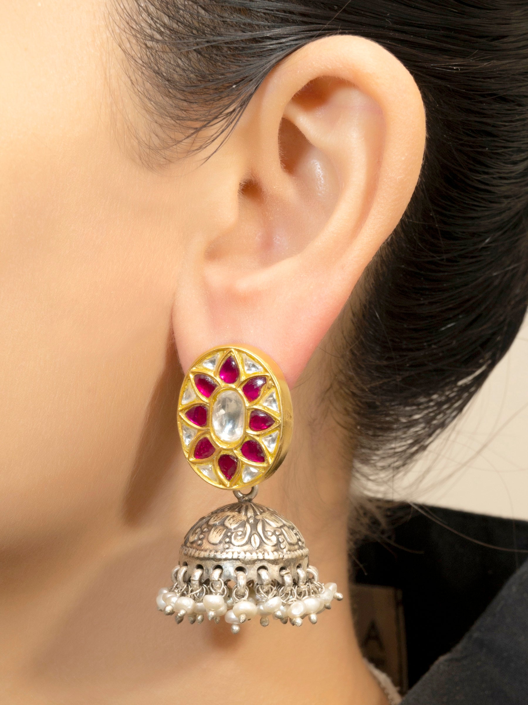 Dual tone Ferry Earring