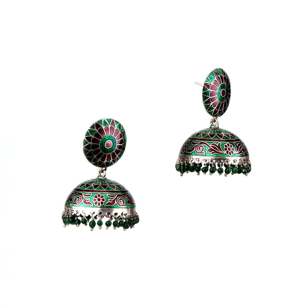 Painted Silver Earring