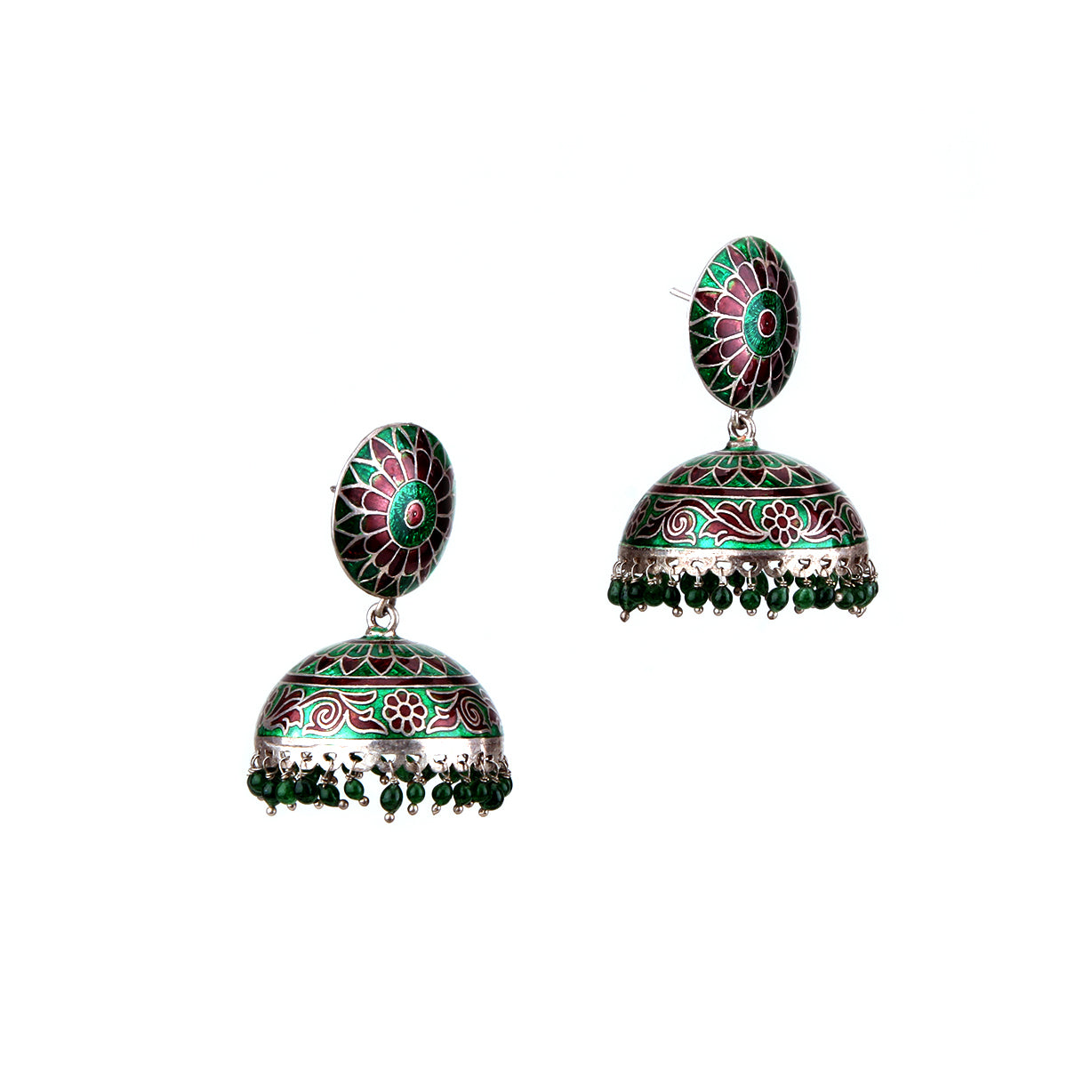 Painted Silver Earring