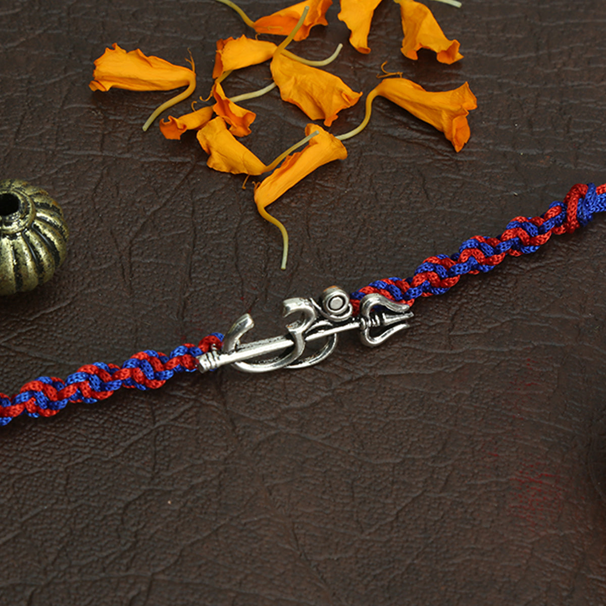 Om Trishul Silver Rakhi