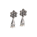 Oxidized Floral Embossed Earring