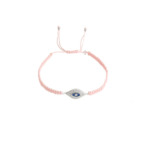 Evil's Eye Pink Thread Bracelet