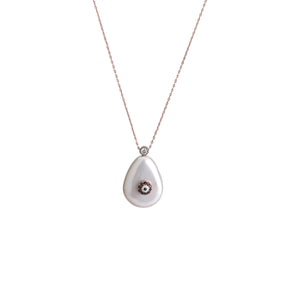 Pearl Drop Evil's Eye Necklace