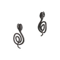 Serpentine Black Diamond Earring