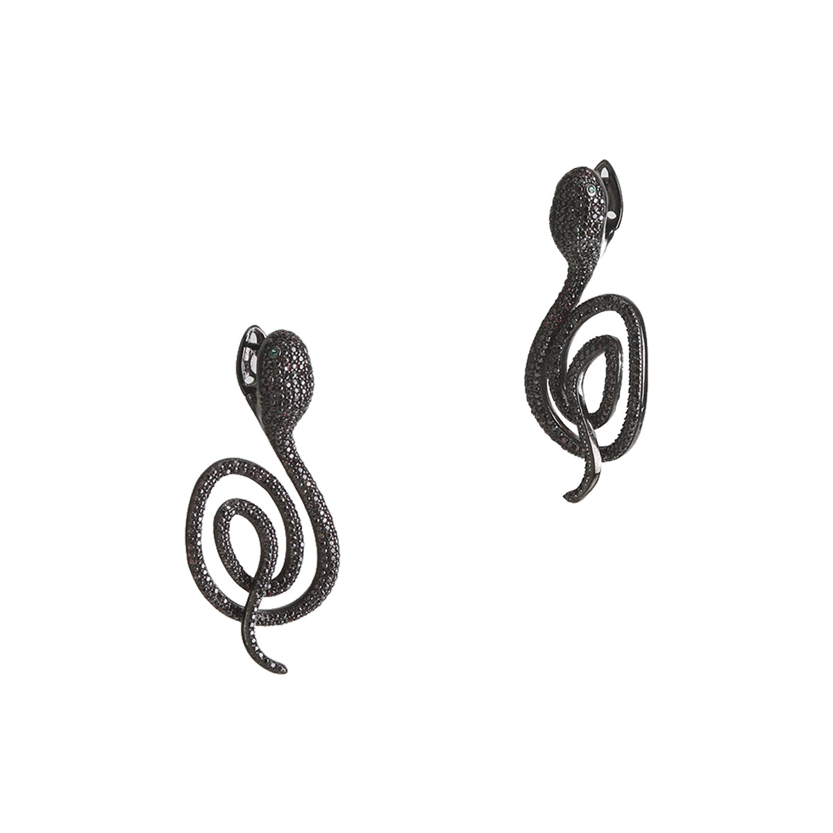 Serpentine Black Diamond Earring