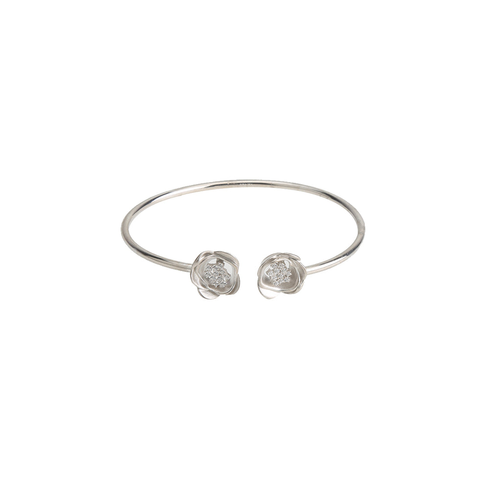 Silver Rose Bracelet