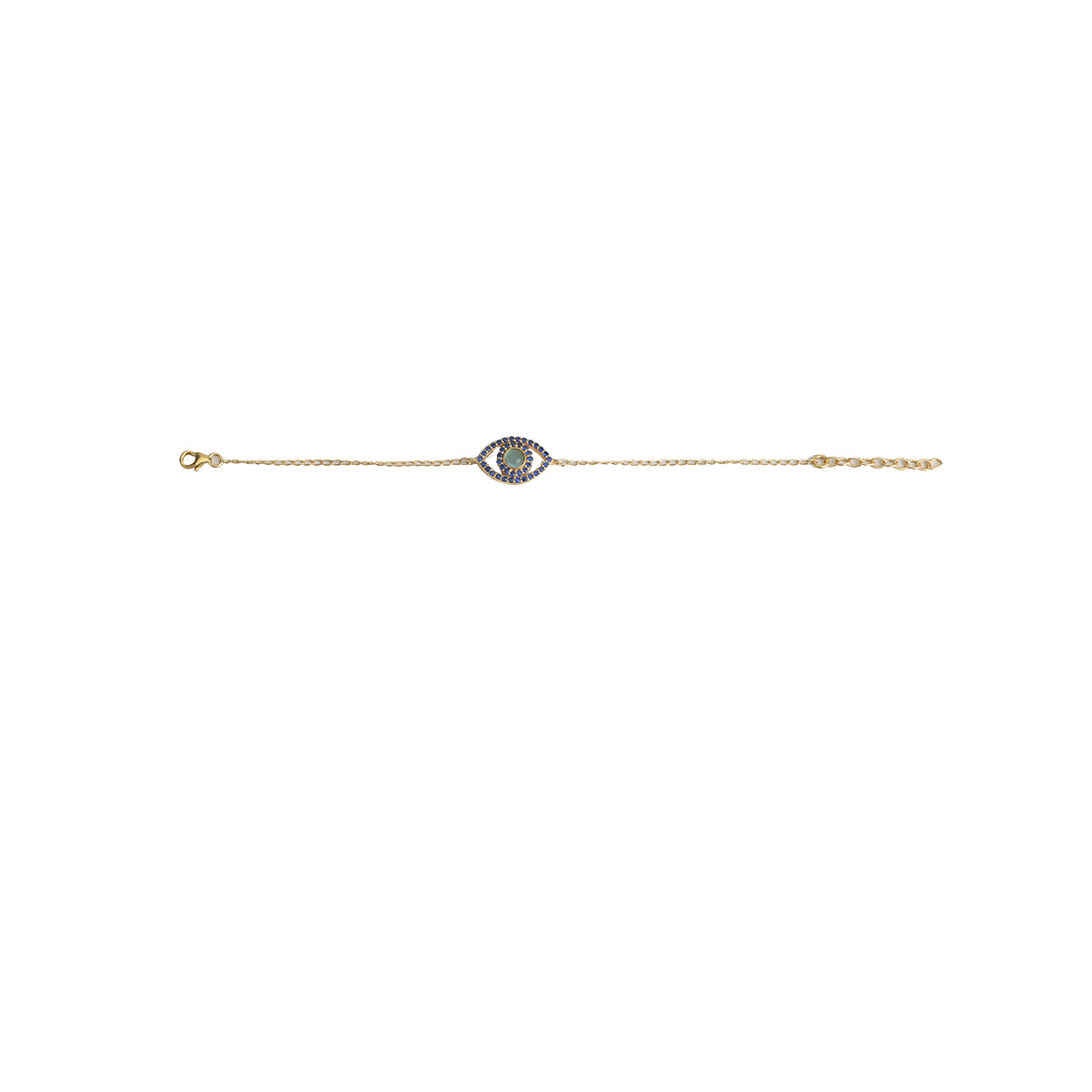 Gold Polished Evil's Eye Bracelet