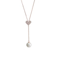 Heart Pearl Drop Necklace
