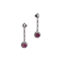 Ruby CZ Drop Earring